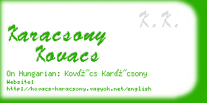 karacsony kovacs business card